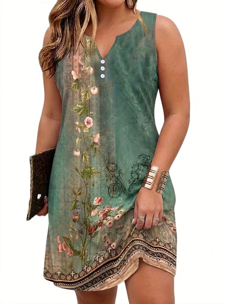 Beatrice – Tijdloze Mouwloze Mini Jurk