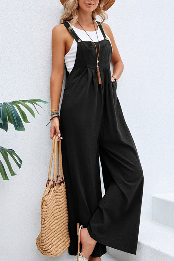 Ilse - Effen kleur casual bretels overall