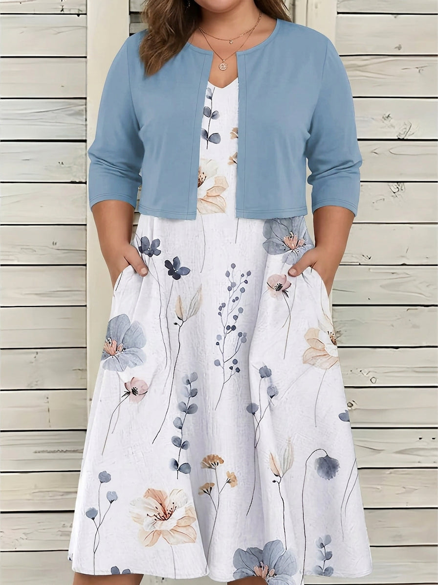 Cleo - Bloemenjurk Twee-delige Set