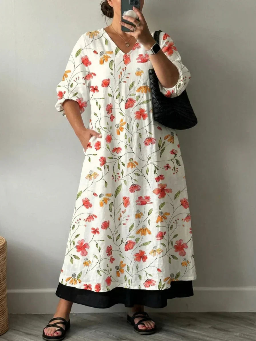 Elegante Geprinte Jurk Ana