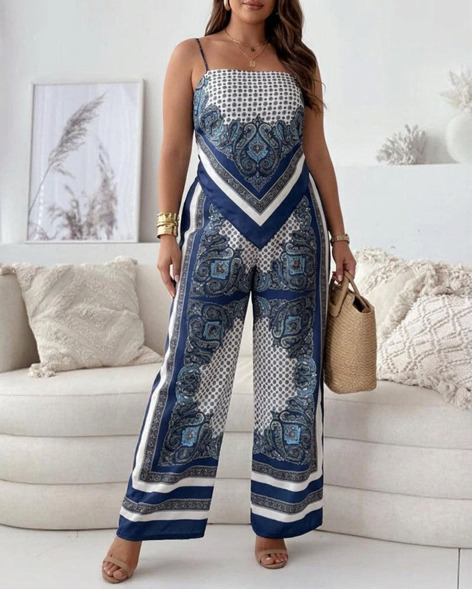 Wren | Vakantie Klaar Stijlvolle Lace-Up Vest &amp; Broek Twee-Delige Set Jurk