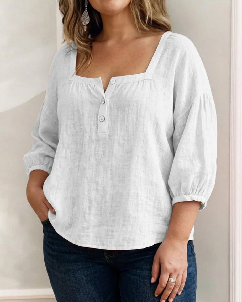 Sigrid | Blouse met Pofmouwen