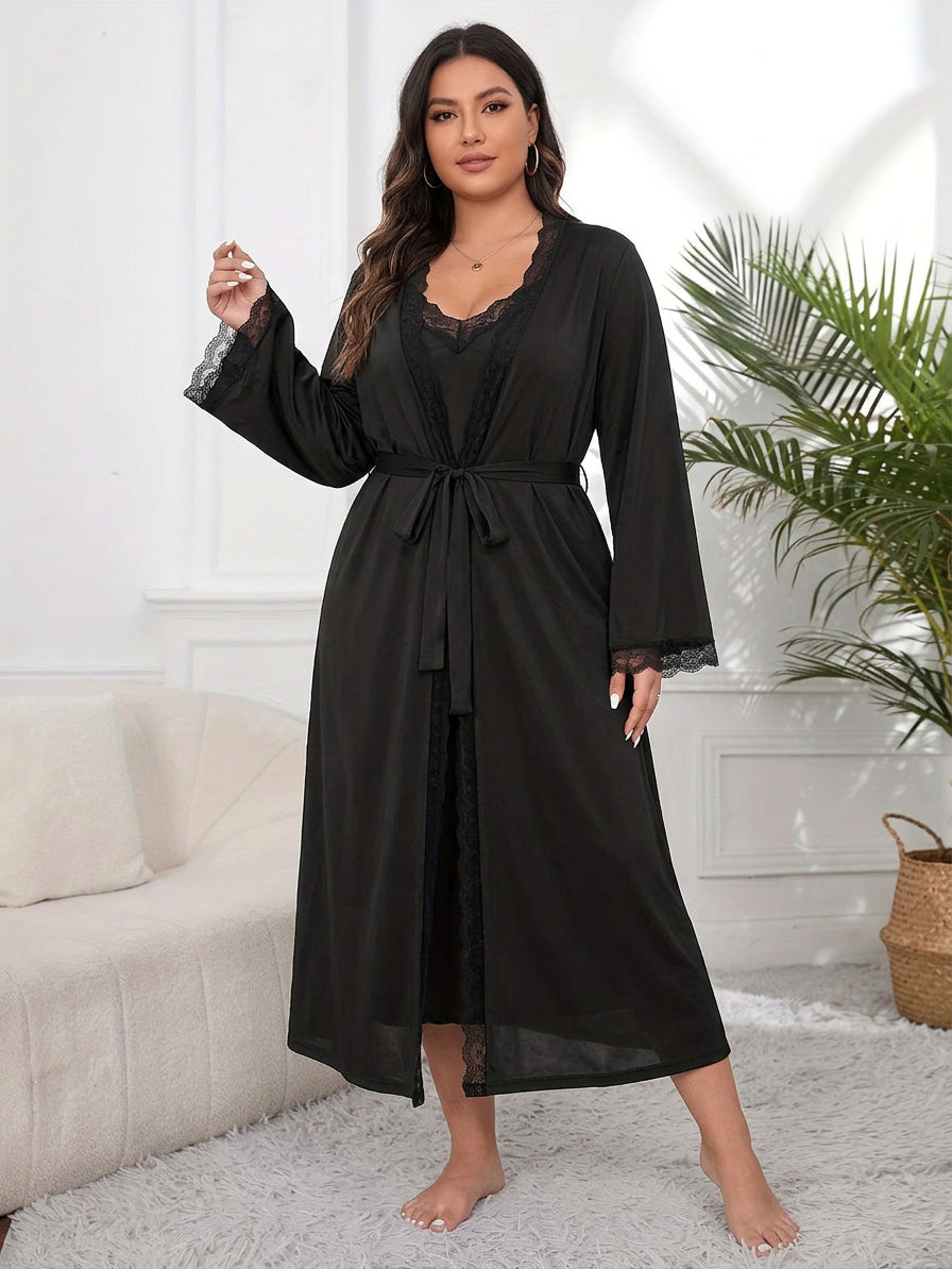 Birdie | Elegante Kant Badjas Set