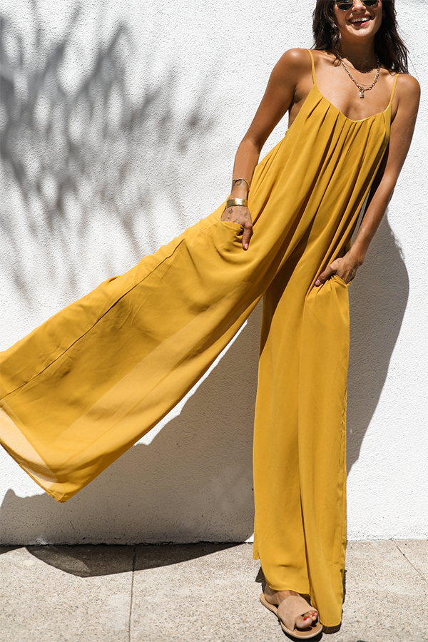 Anneliese - Klassieke Silhouette Met Zakjes Jumpsuit