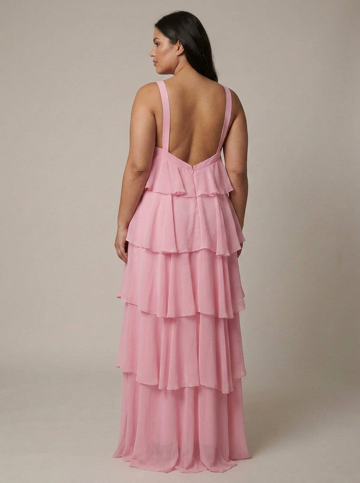 Bloemen Ruffle Maxi Jurk