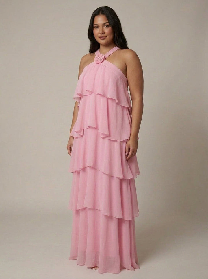 Bloemen Ruffle Maxi Jurk