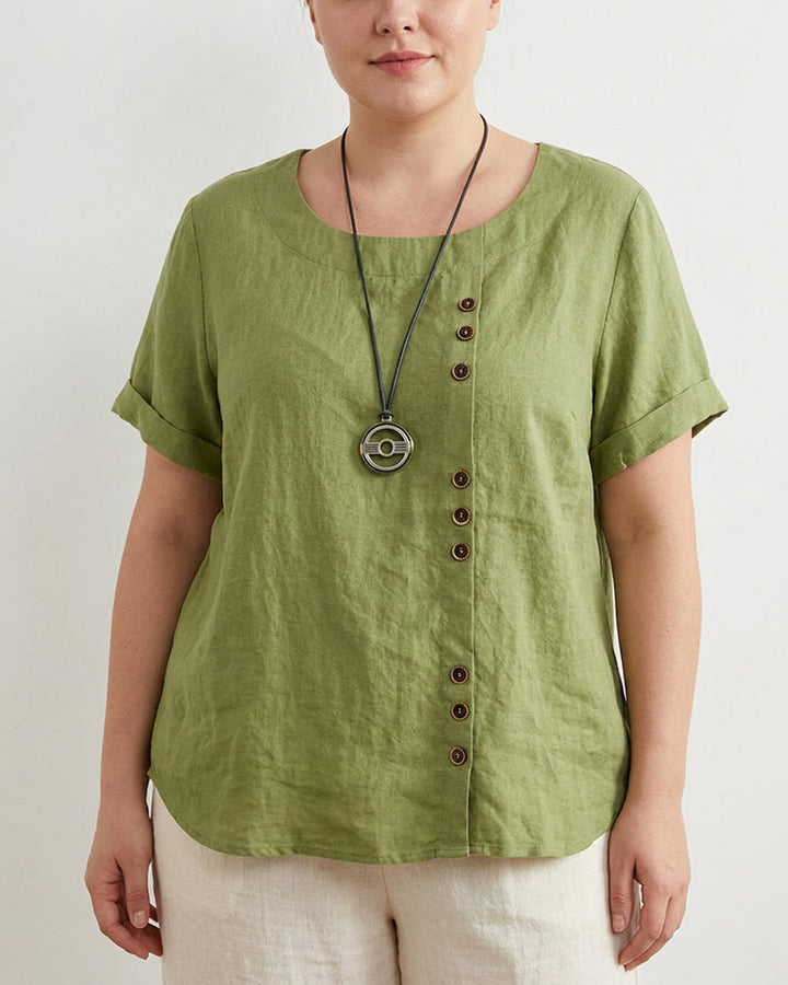 Sasha | Comfortabele Korte Mouwen Blouse