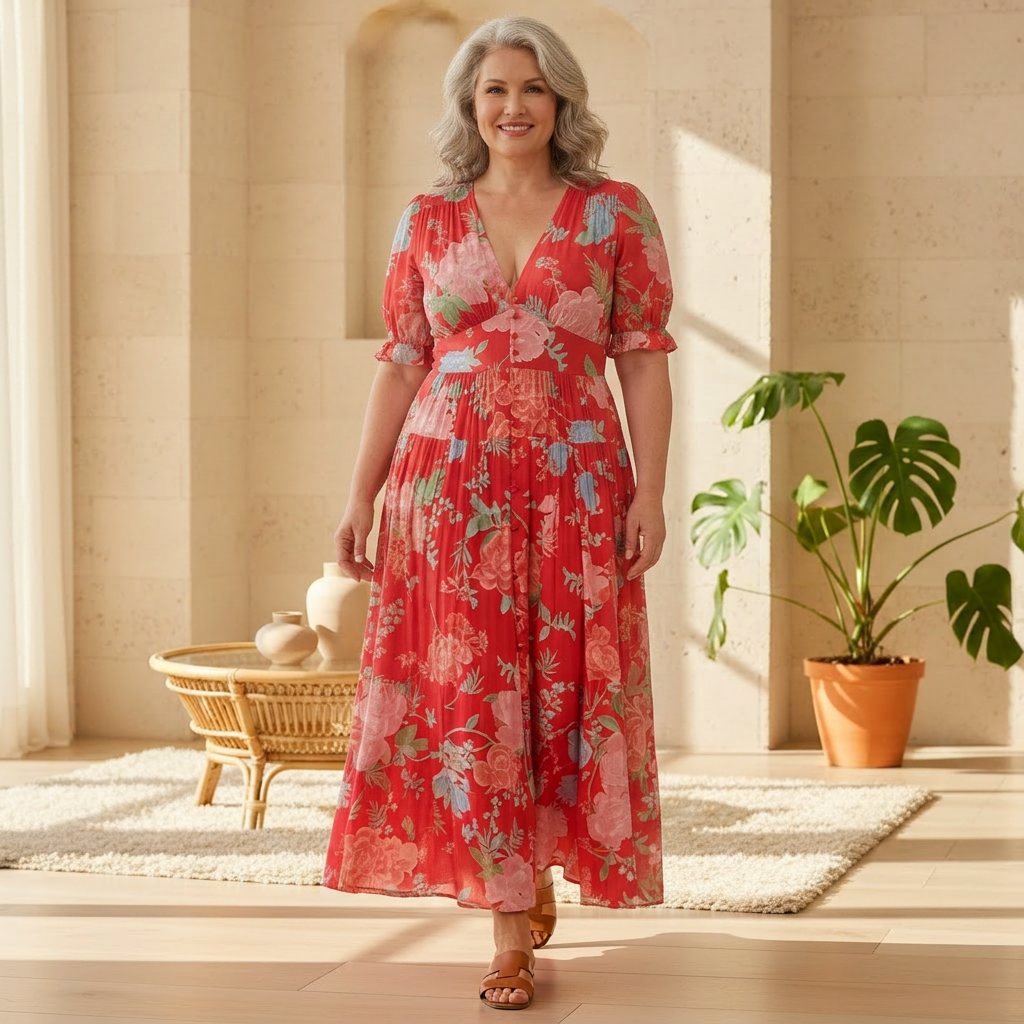 Salma | Bloemige Maxi Jurk