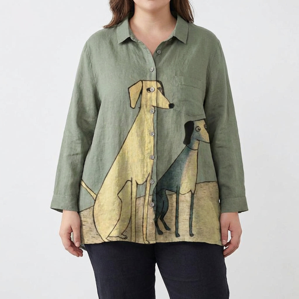 Sylvie | Elegante Linnen Zomerblouse