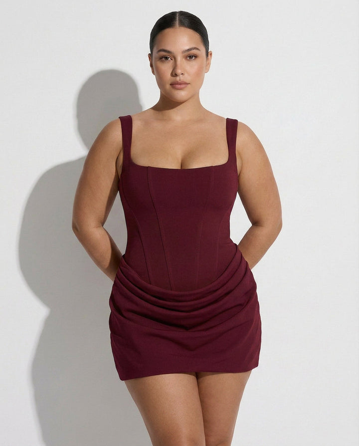 Juno - Draped Snatched Mini Dress