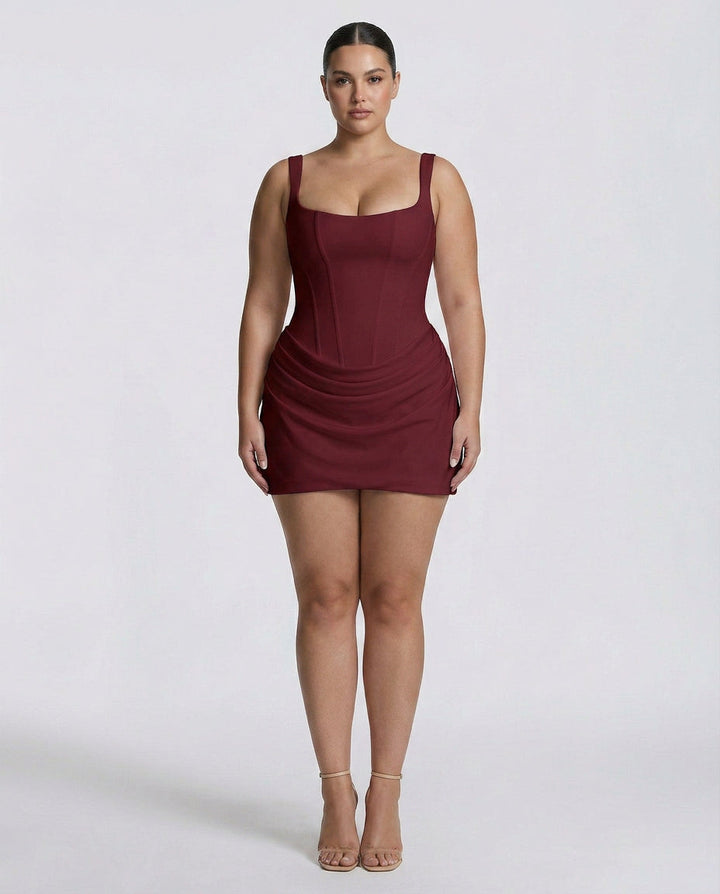 Juno - Draped Snatched Mini Dress