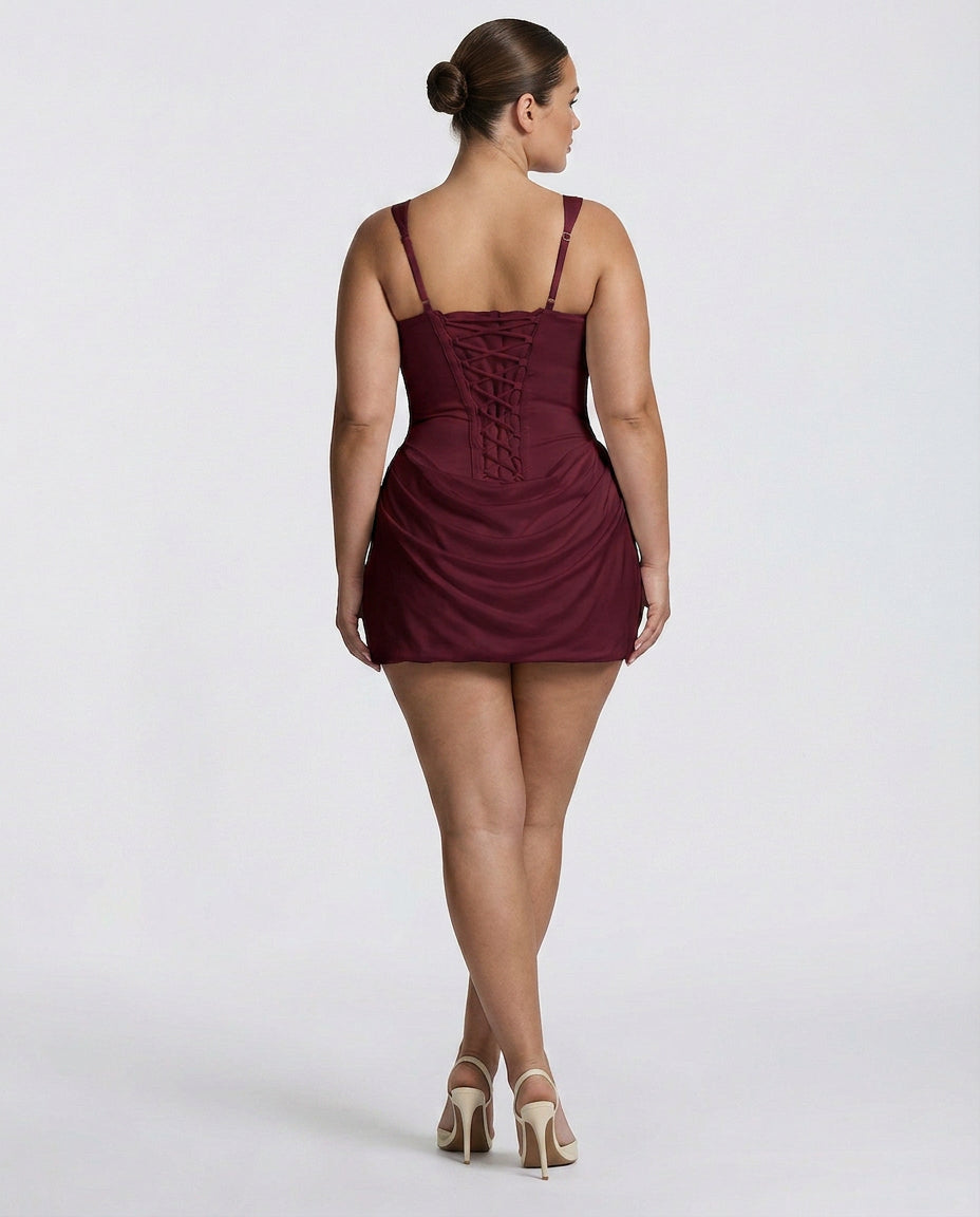 Juno - Draped Snatched Mini Dress