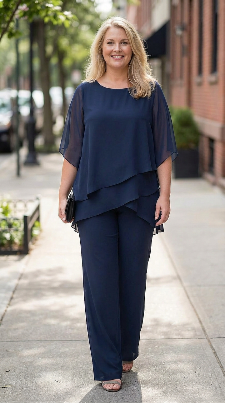 Amaya - Zachte Drape Twee-Delige Set