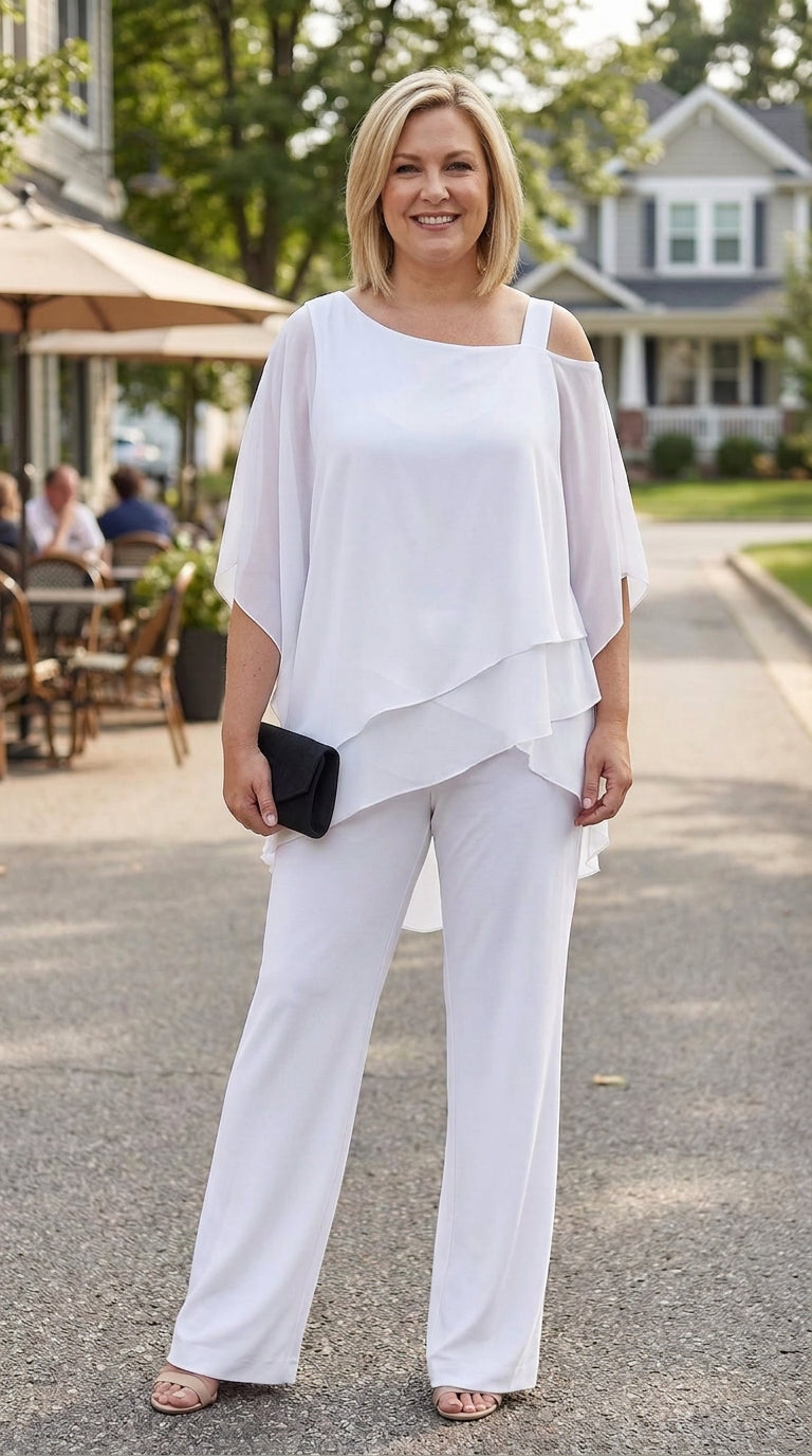 Amaya - Zachte Drape Twee-Delige Set