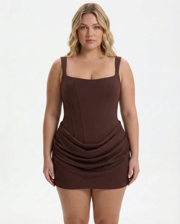Juno - Draped Snatched Mini Dress