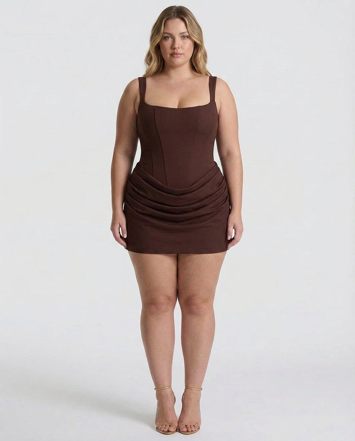 Juno - Draped Snatched Mini Dress