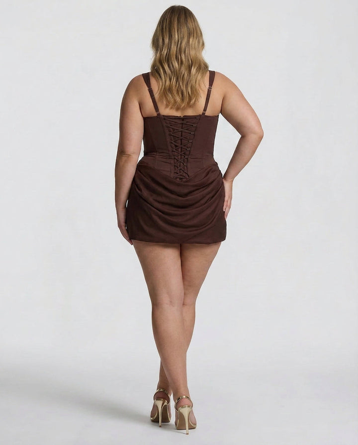 Juno - Draped Snatched Mini Dress