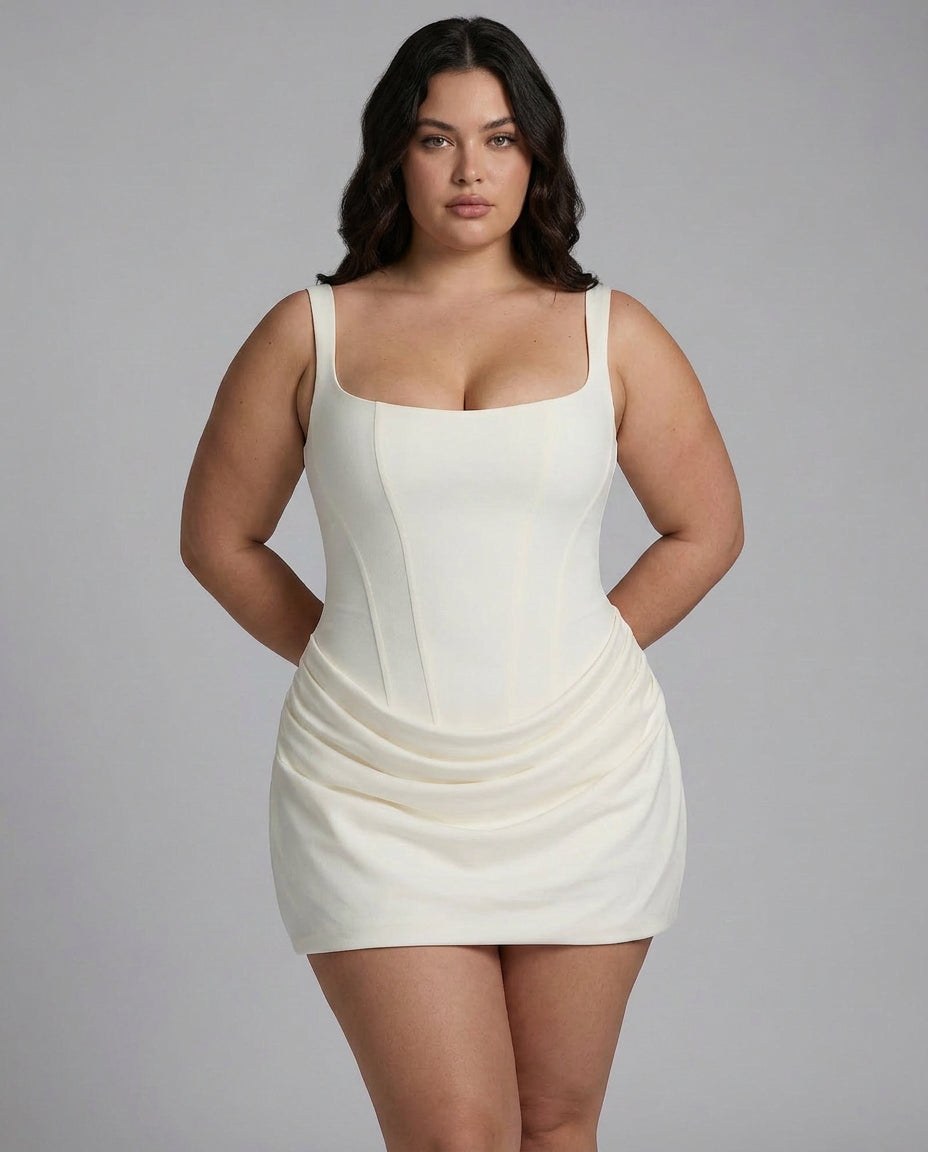 Juno - Draped Snatched Mini Dress