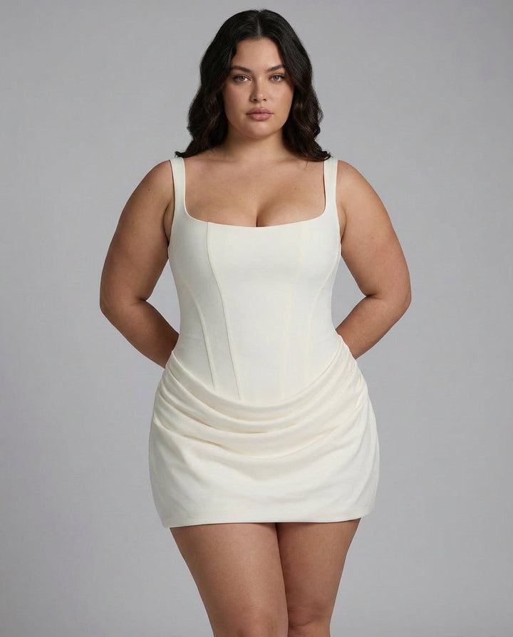 Juno - Draped Snatched Mini Dress