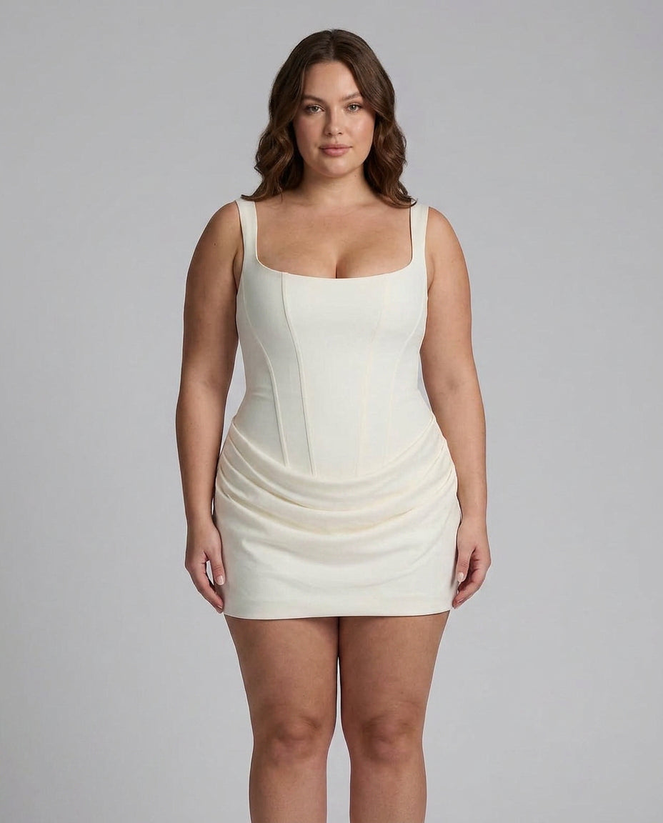 Juno - Draped Snatched Mini Dress