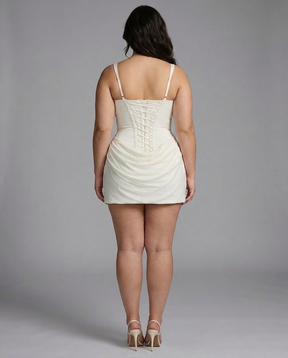 Juno - Draped Snatched Mini Dress