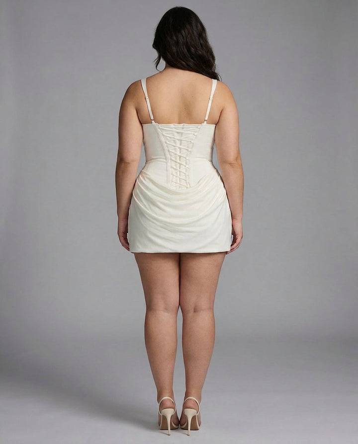Juno - Draped Snatched Mini Dress
