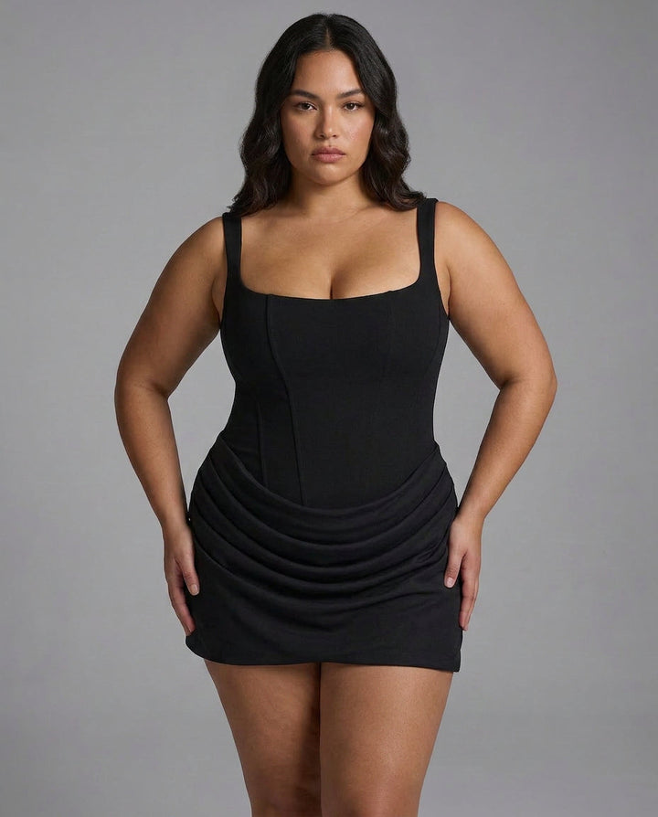 Juno - Draped Snatched Mini Dress