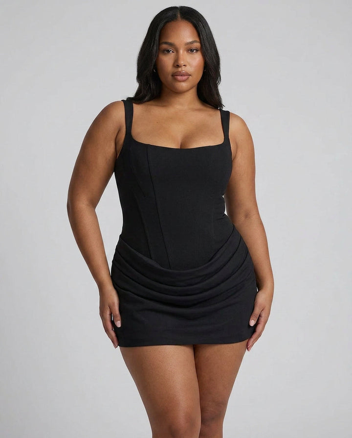 Juno - Draped Snatched Mini Dress