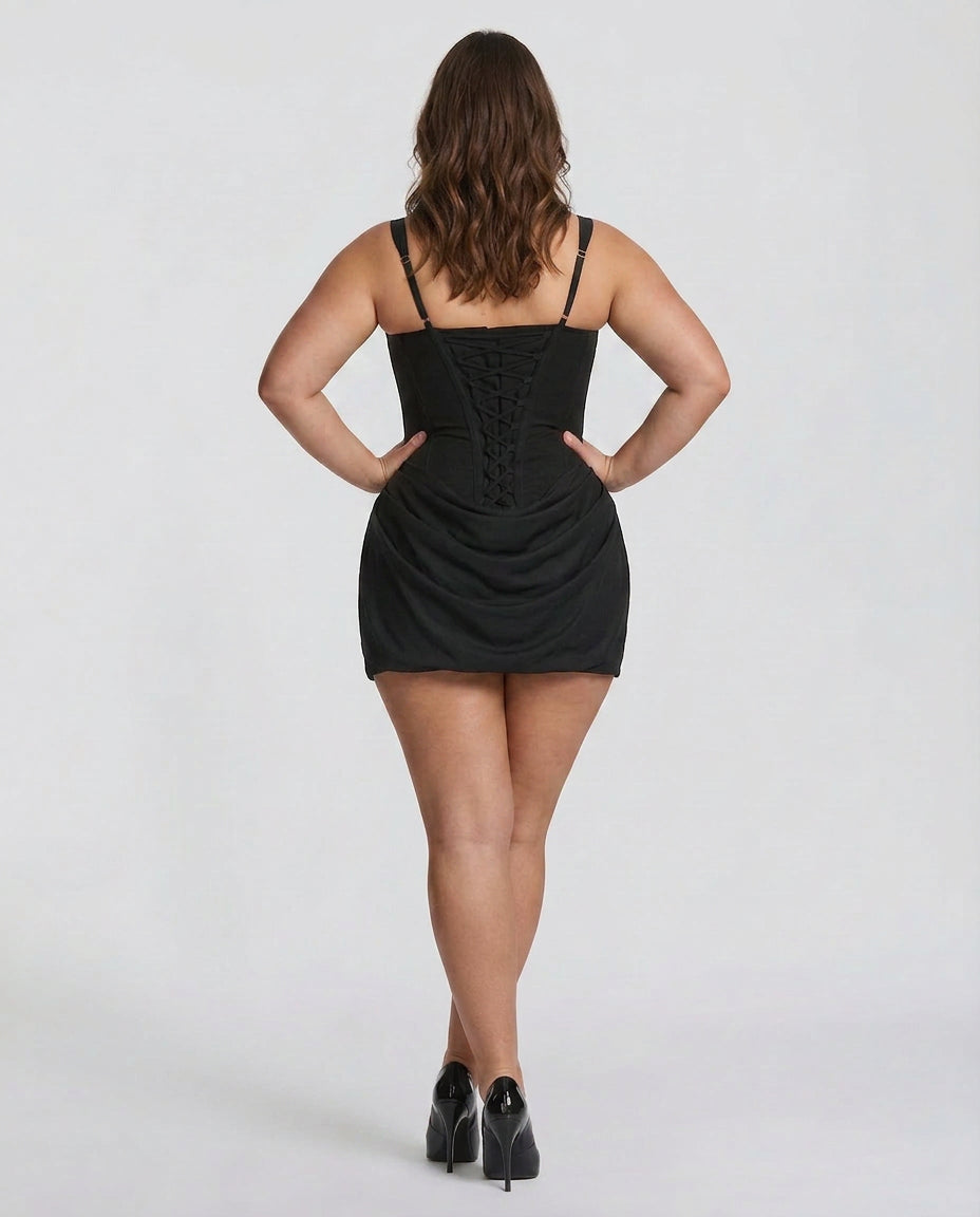 Juno - Draped Snatched Mini Dress