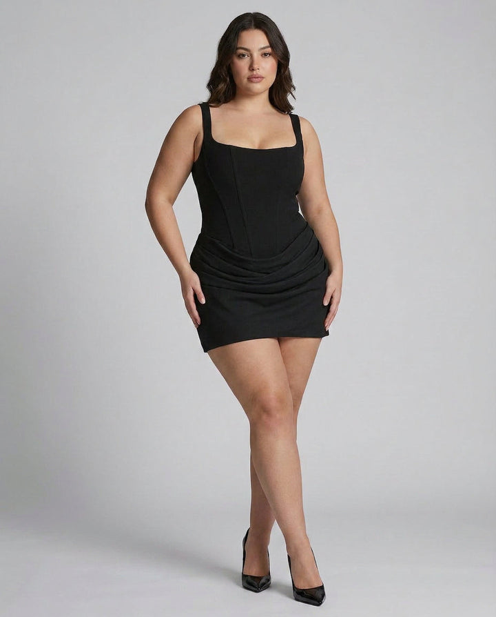 Juno - Draped Snatched Mini Dress