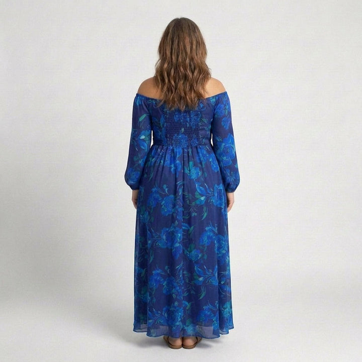 Beatrix | Off Shoulder Bloemen Maxi Jurk