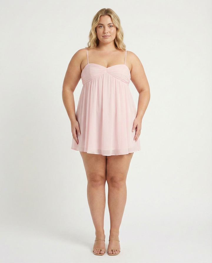 Yelena - Flowing Babydoll Mini Jurk