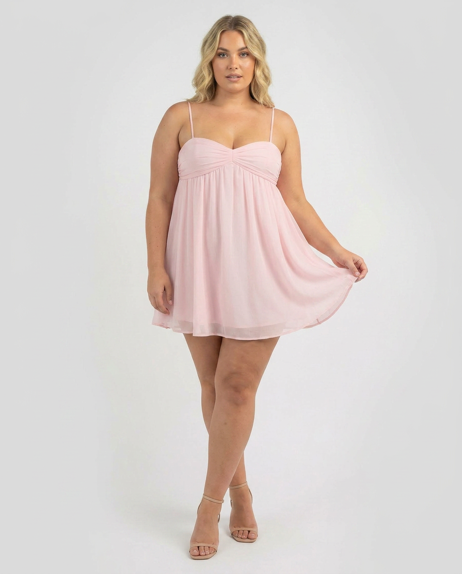 Yelena - Flowing Babydoll Mini Jurk