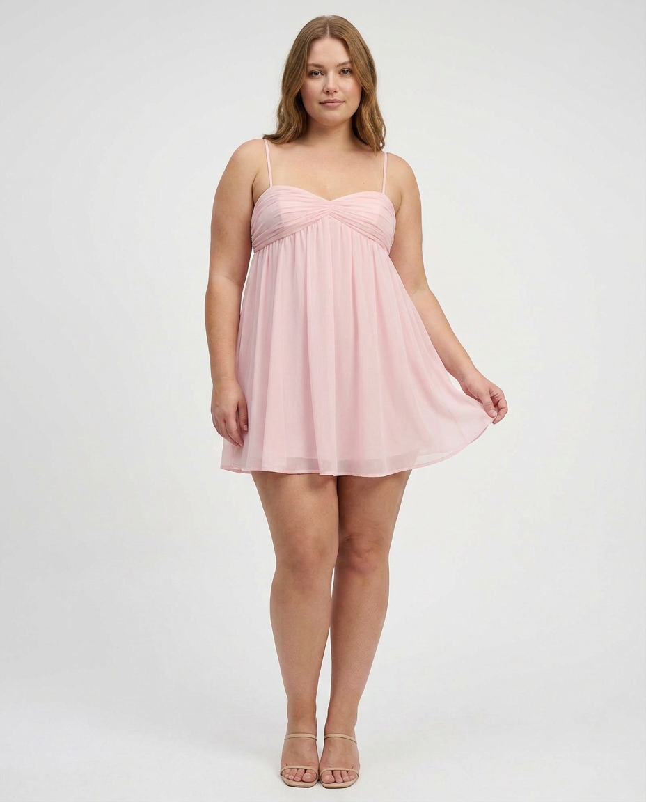 Yelena - Flowing Babydoll Mini Jurk