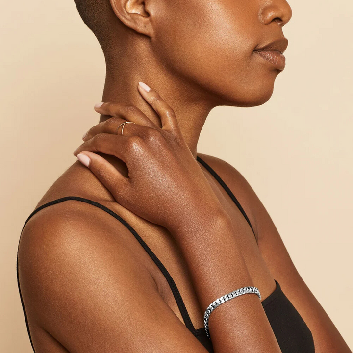 Juniper Cubaanse Armband | Wit Goud