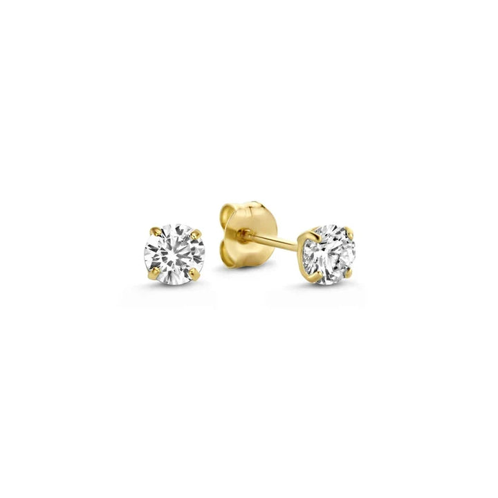 Rosa Brillane Steen Oorbellen Set | Goud