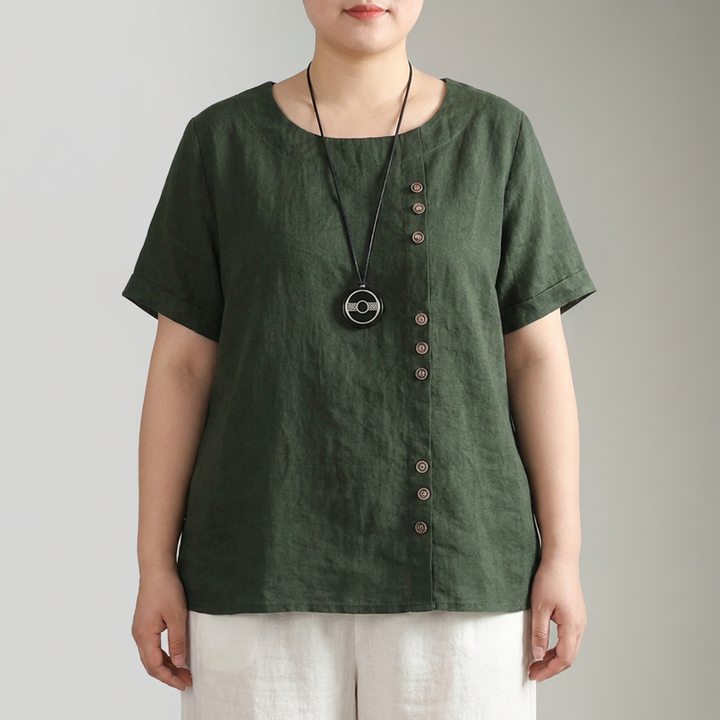 Opaline ronde hals knoop T-shirt