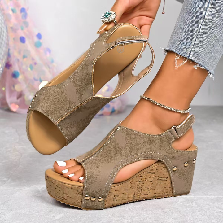 Maeve | Kurken Wedge Sandalen