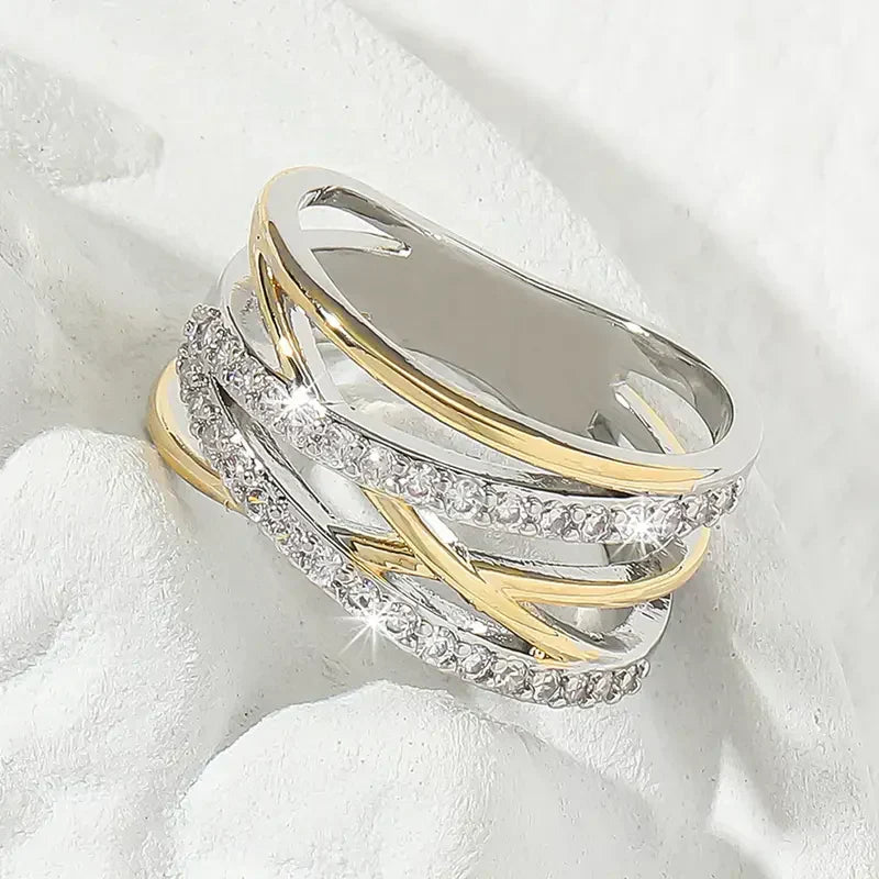 Estelle Radiance Zirconia Ring | Gemengd Goud