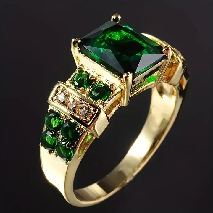Naomi Smaragd Ring | Goud