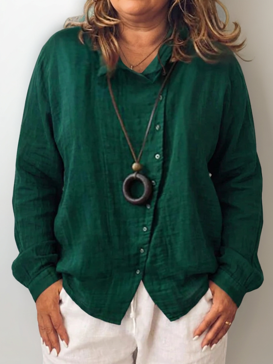 Olivia┃Langsleeve shirt met knopen