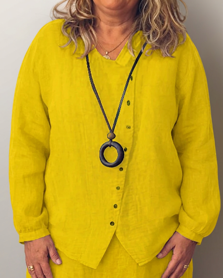 Olivia┃Langsleeve shirt met knopen