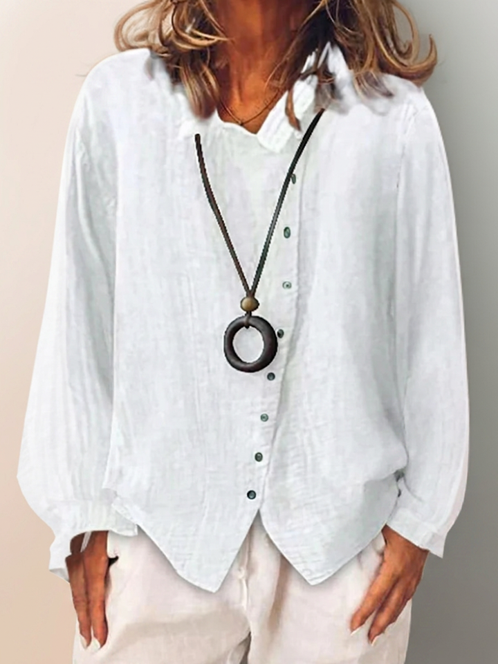 Olivia┃Langsleeve shirt met knopen