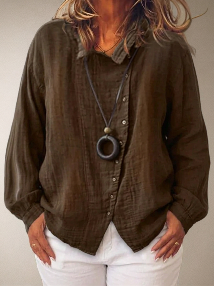 Olivia┃Langsleeve shirt met knopen