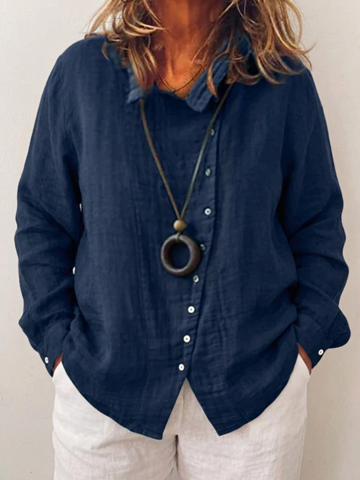 Olivia┃Langsleeve shirt met knopen