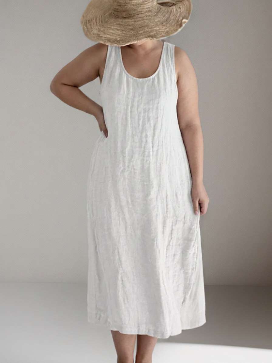 Magnolia | Elegante mouwloze maxi jurk