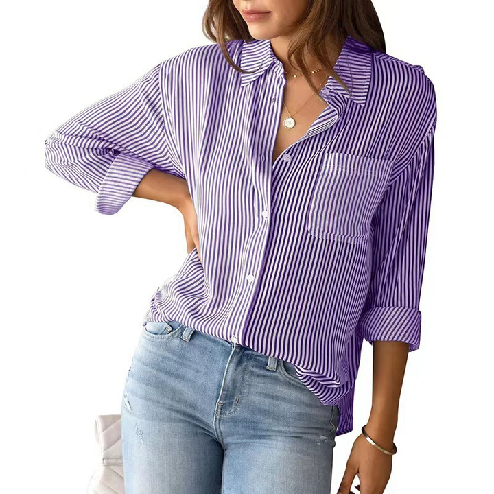 Vintage Gestreepte Blouse