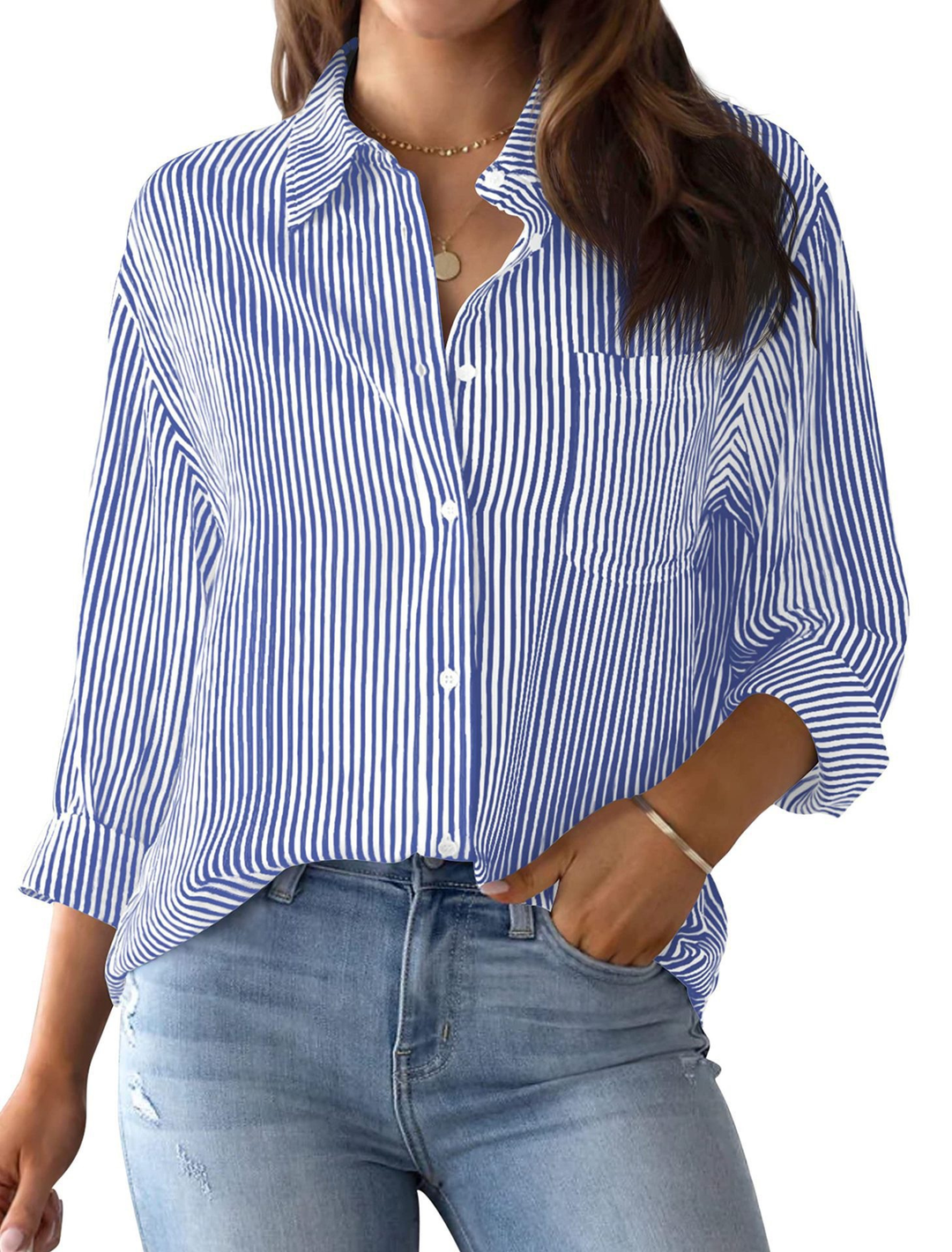 Vintage Gestreepte Blouse