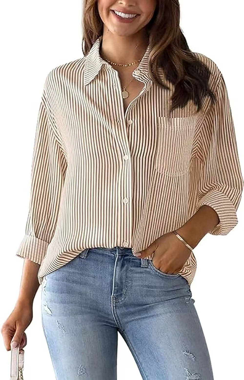 Vintage Gestreepte Blouse