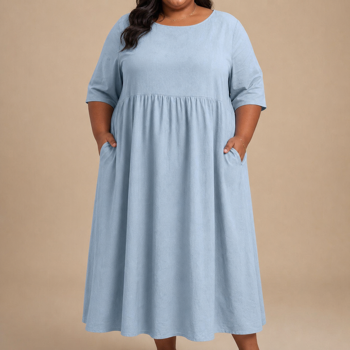 Emily | Klassieke Midi Mouwen Jurk